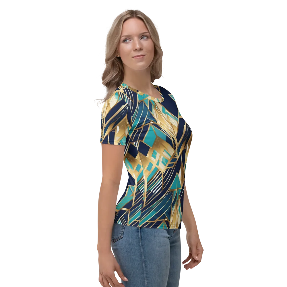 Aurum Geometry on Women's Crew Neck T-Shirt — Right