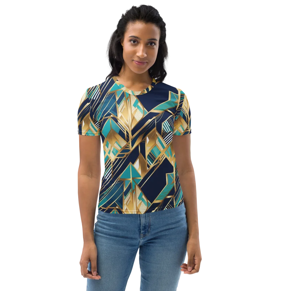 Aurum Geometry on Women's Crew Neck T-Shirt — Front
