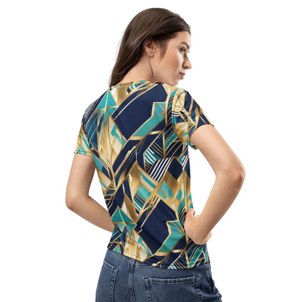 Aurum Geometry on Women's Crew Neck T-Shirt — Back