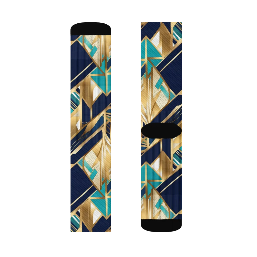 Aurum Geometry on Socks — Right Sock