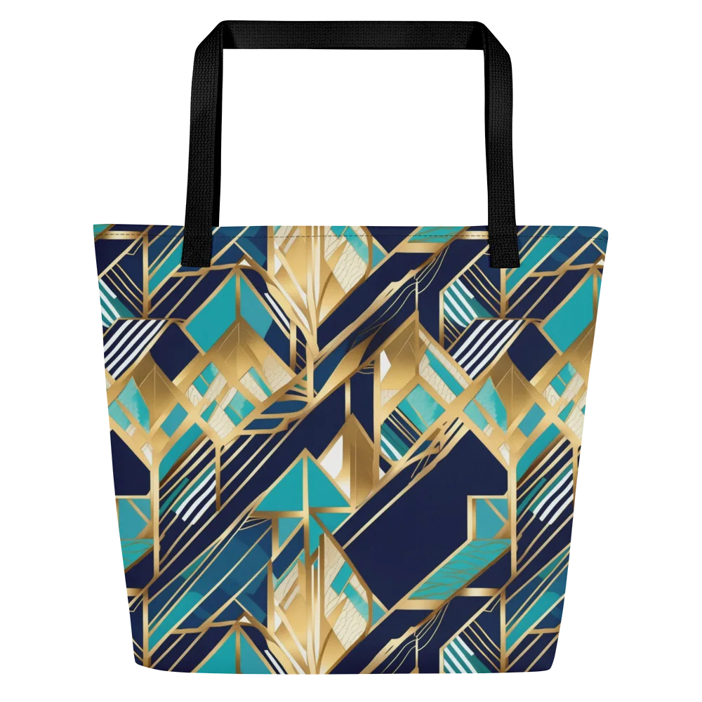 Aurum Geometry on Large Tote Bag W/ Pocket — Front