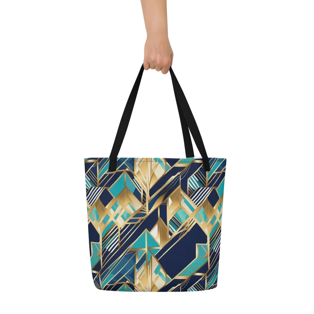 Aurum Geometry on Large Tote Bag W/ Pocket — Front