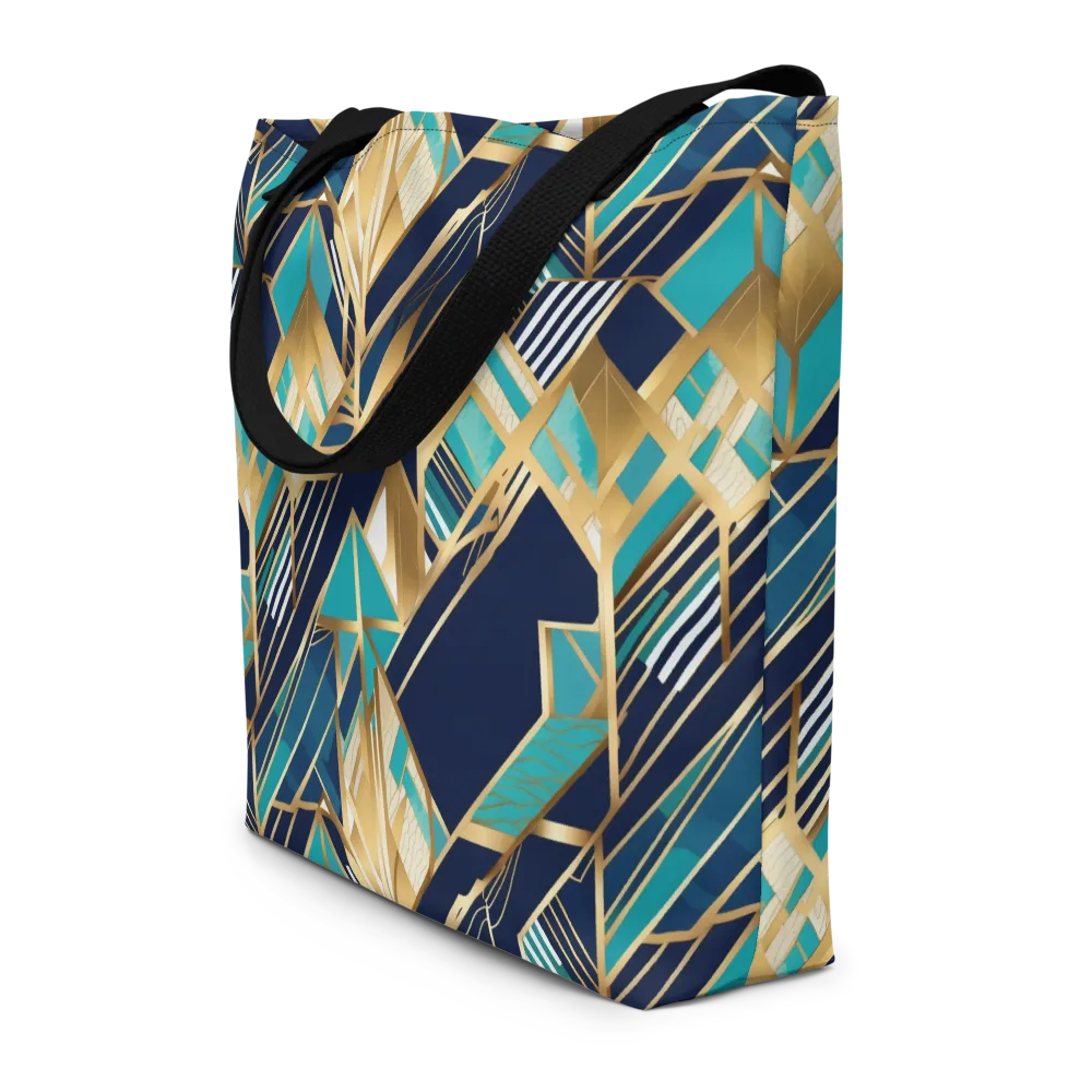 Aurum Geometry on Large Tote Bag W/ Pocket — Front