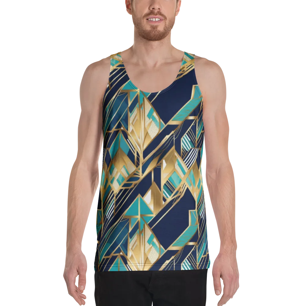 Aurum Geometry on Men's Tank Top — Front