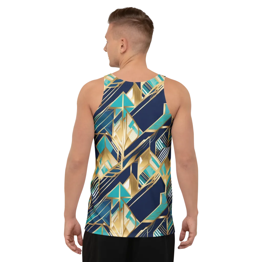 Aurum Geometry on Men's Tank Top — Back