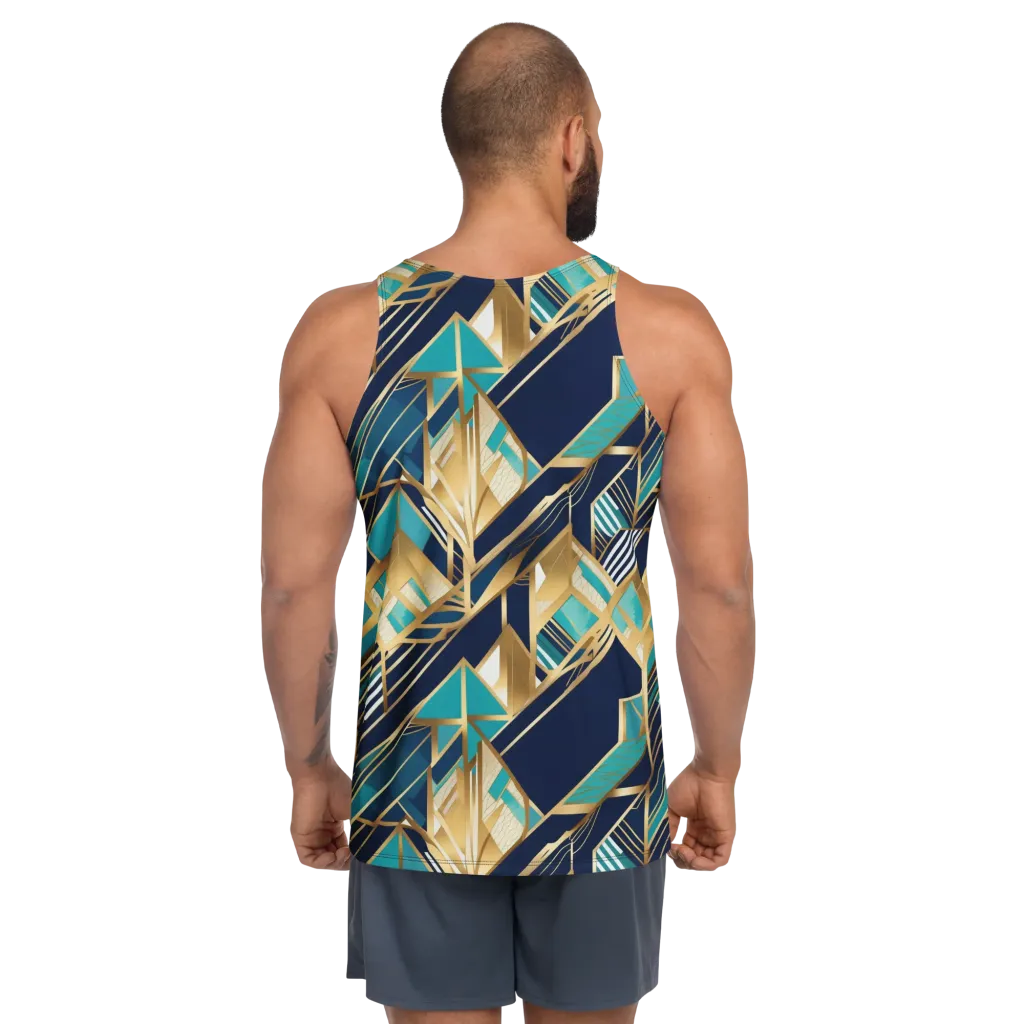 Aurum Geometry on Men's Tank Top — Back