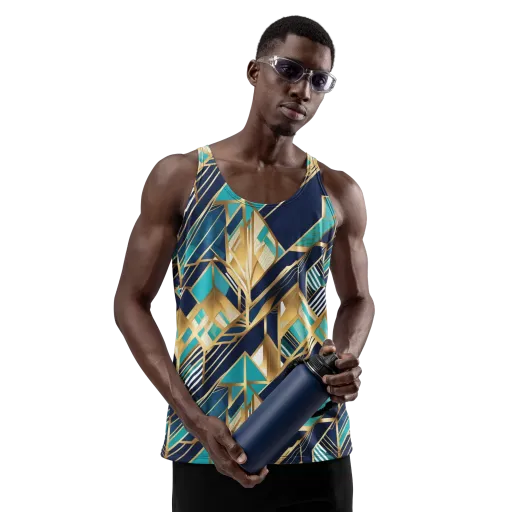 Aurum Geometry on a Men's Tank Top