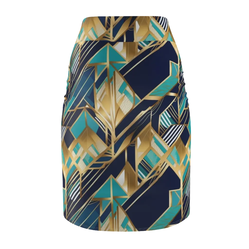 Aurum Geometry on Pencil Skirt — Back