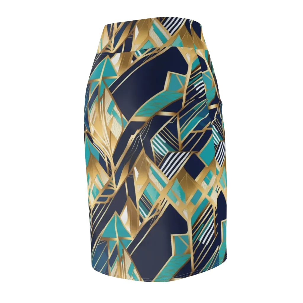 Aurum Geometry on Pencil Skirt — Back Side