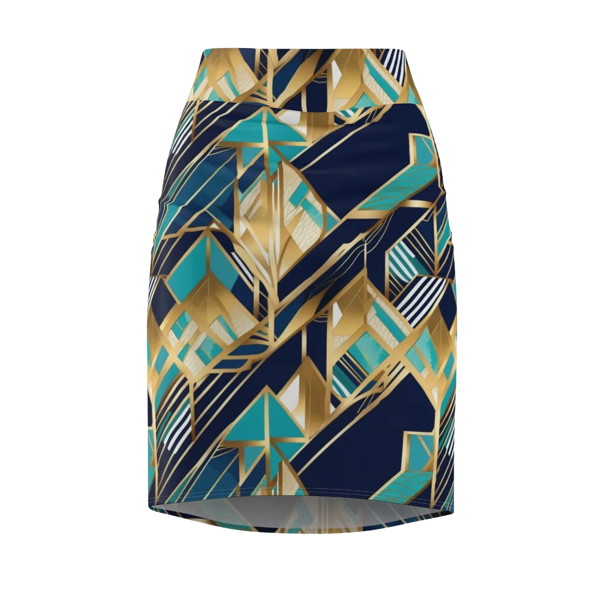 Aurum Geometry on Pencil Skirt — Front