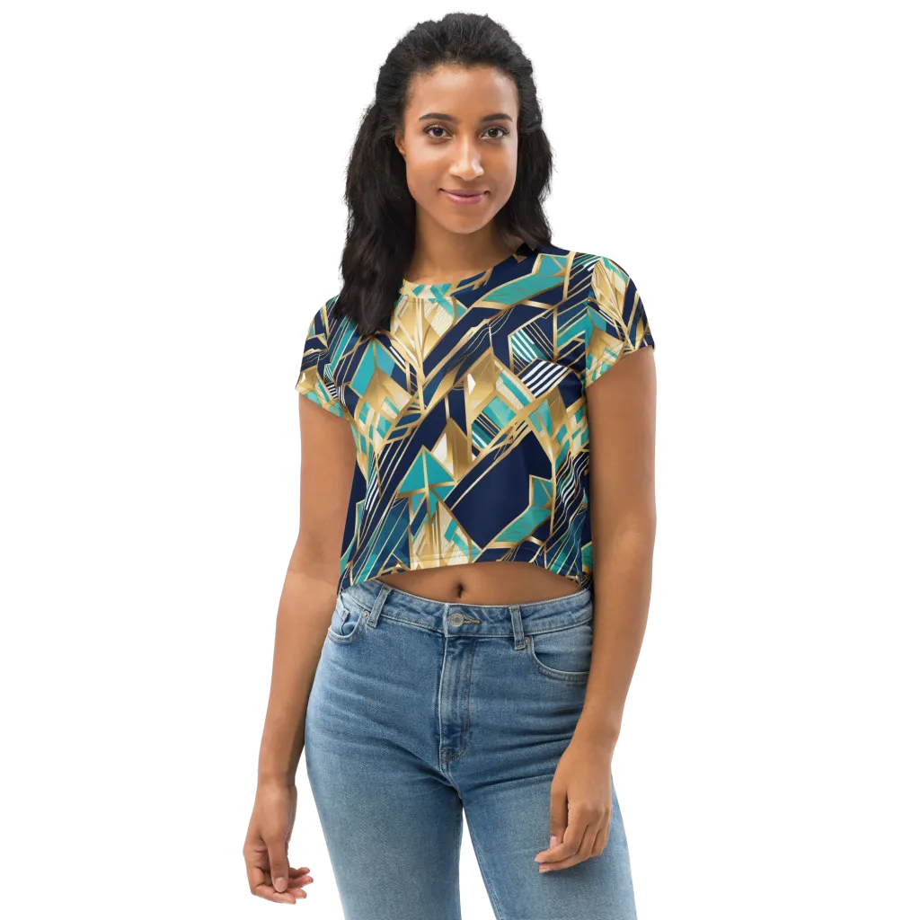 Aurum Geometry on Crop Tee — Front