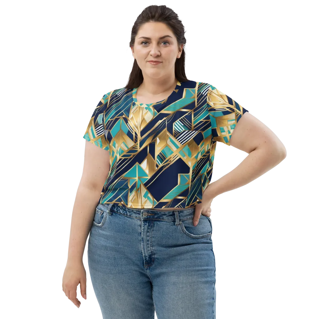 Aurum Geometry on Crop Tee — Front