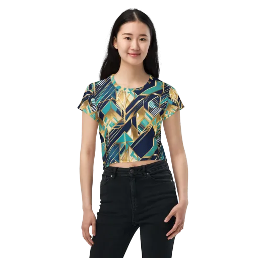 Aurum Geometry on a Crop Tee