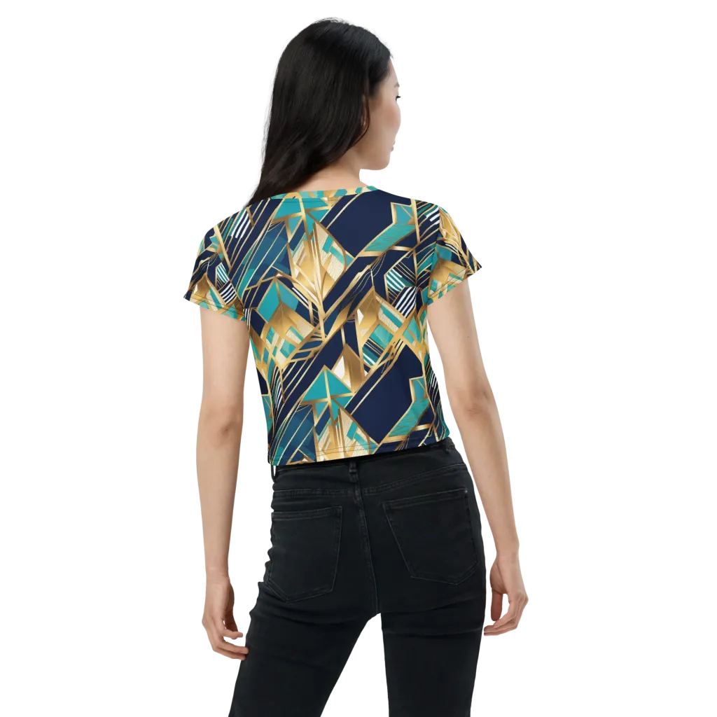 Aurum Geometry on Crop Tee — Back
