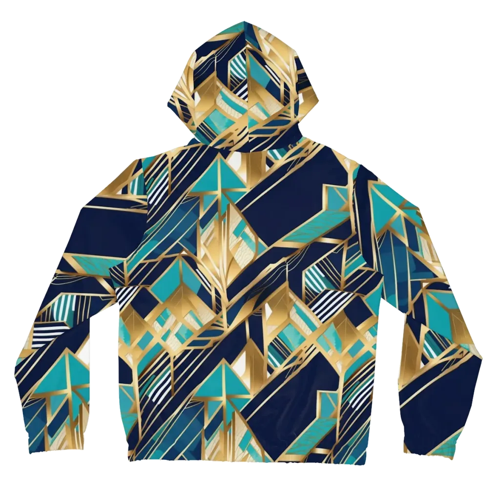 Aurum Geometry on Women's Full-Zip Hoodie — Back