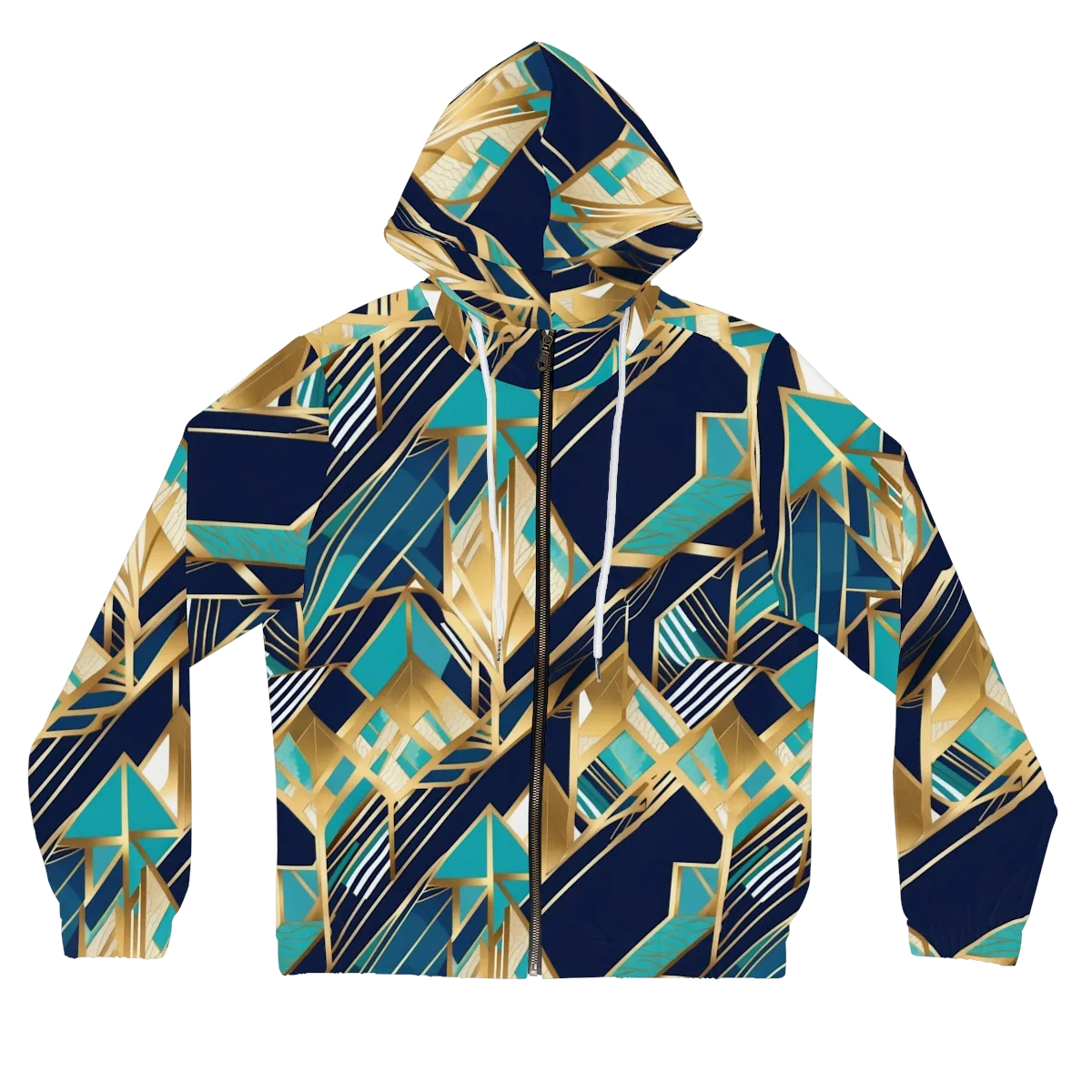Aurum Geometry on Women's Full-Zip Hoodie — Front