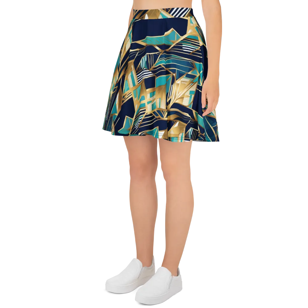 Aurum Geometry on Skater Skirt — Left