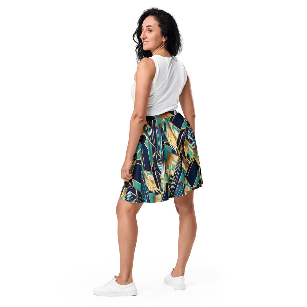 Aurum Geometry on Skater Skirt — Back