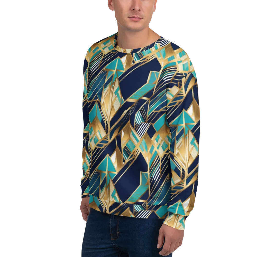 Aurum Geometry on Sweatshirt — Left Front