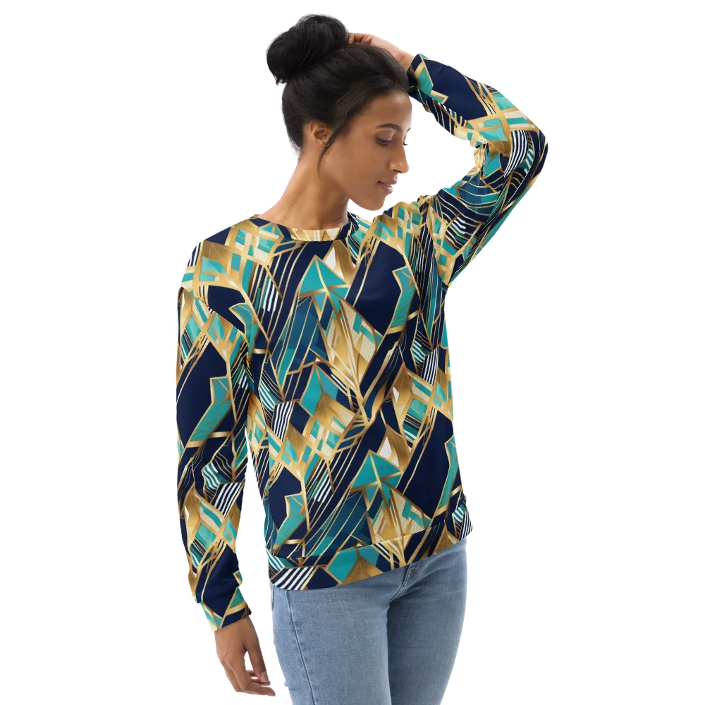 Aurum Geometry on Sweatshirt — Right Front