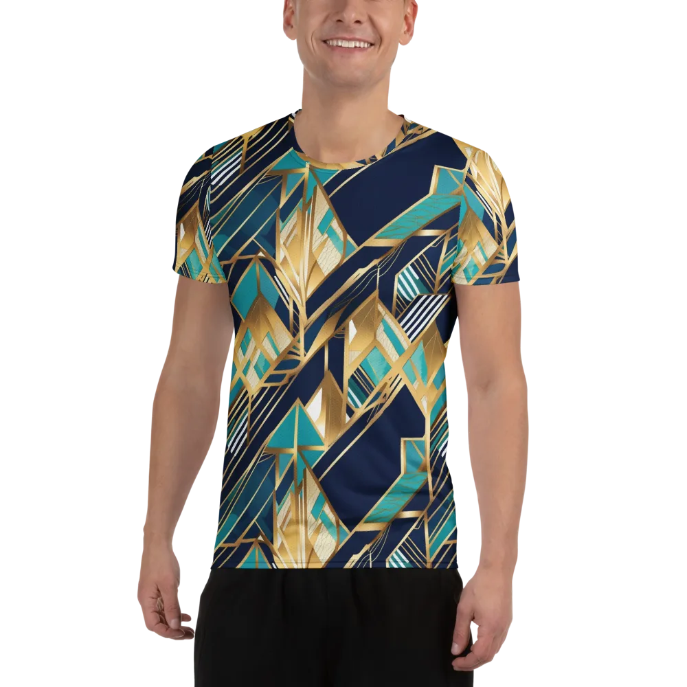 Aurum Geometry on Men's Athletic T-Shirt — Front