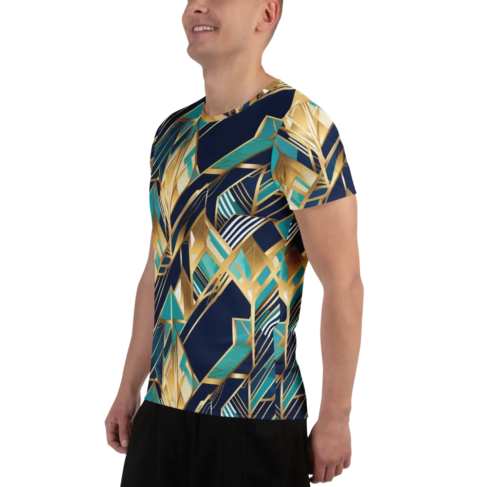 Aurum Geometry on Men's Athletic T-Shirt — Left