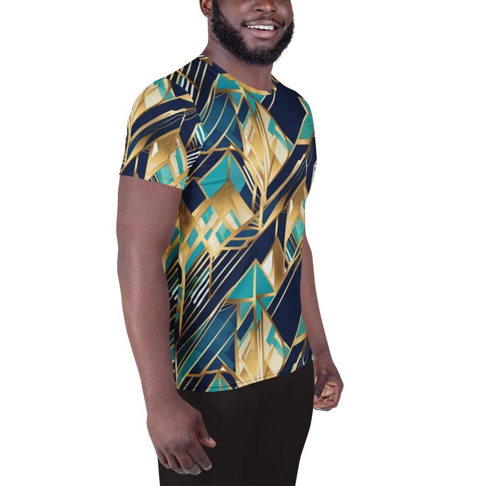 Aurum Geometry on Men's Athletic T-Shirt — Right