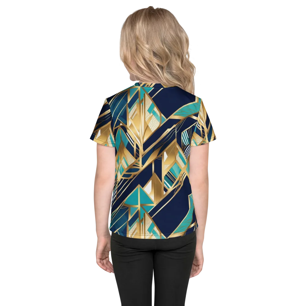 Aurum Geometry on Kids Crew Neck T-Shirt — Back