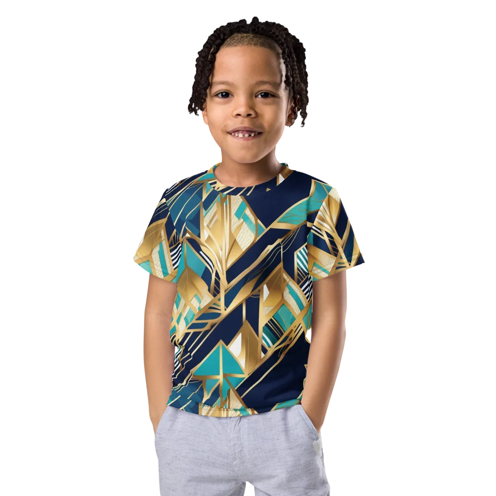 Aurum Geometry on Kids Crew Neck T-Shirt — Front