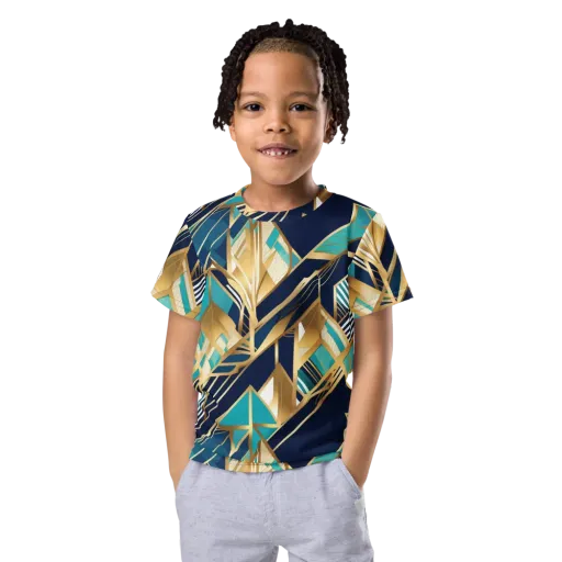 Aurum Geometry on a Kids Crew Neck T-Shirt
