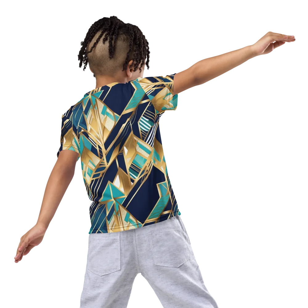Aurum Geometry on Kids Crew Neck T-Shirt — Back