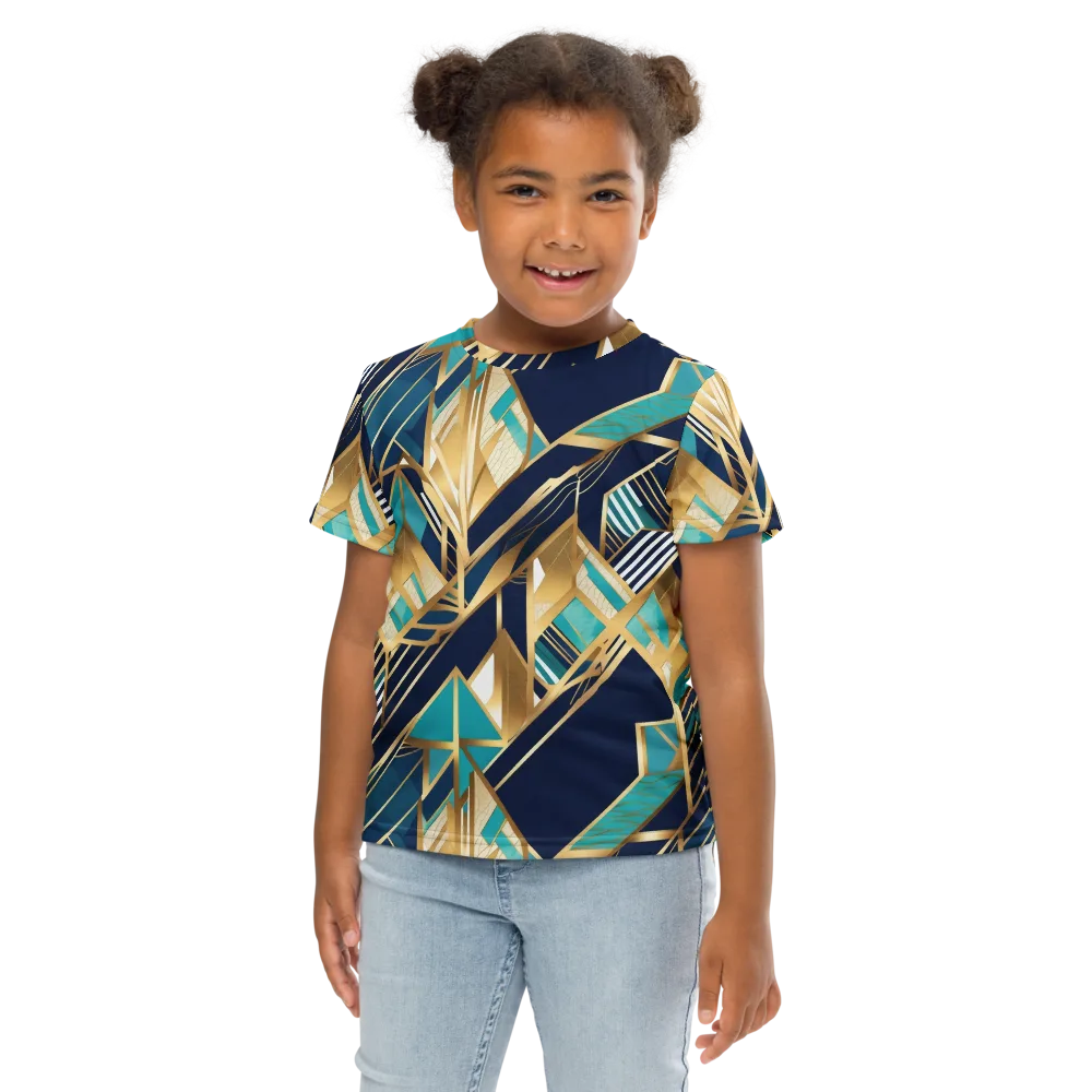 Aurum Geometry on Kids Crew Neck T-Shirt — Front