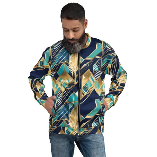 Aurum Geometry on a Bomber Jacket