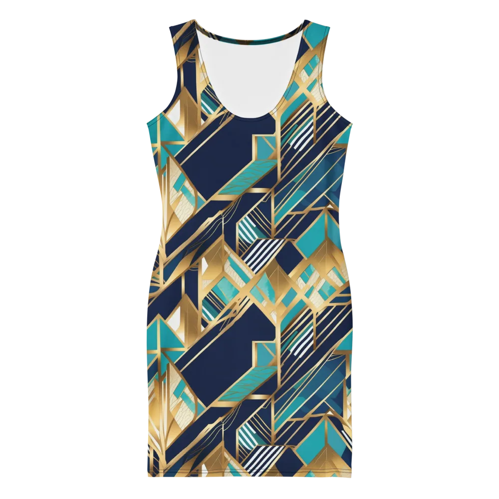Aurum Geometry on Bodycon Dress — Front