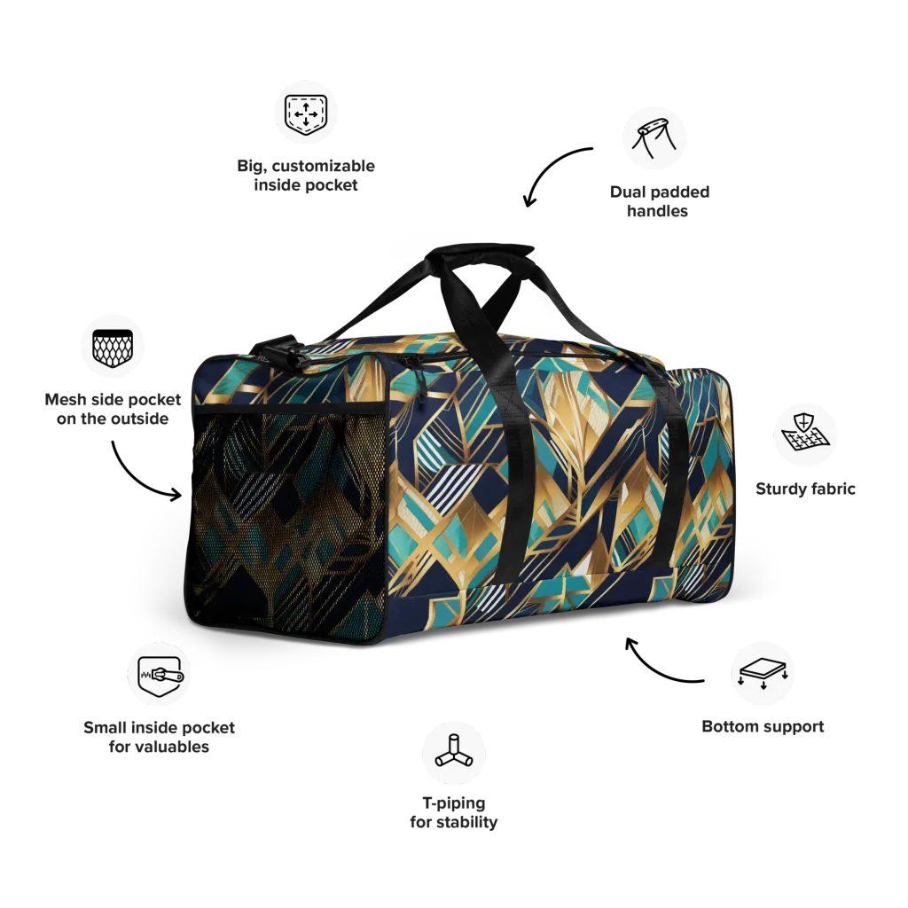Aurum Geometry on Duffle Bag — Right Front
