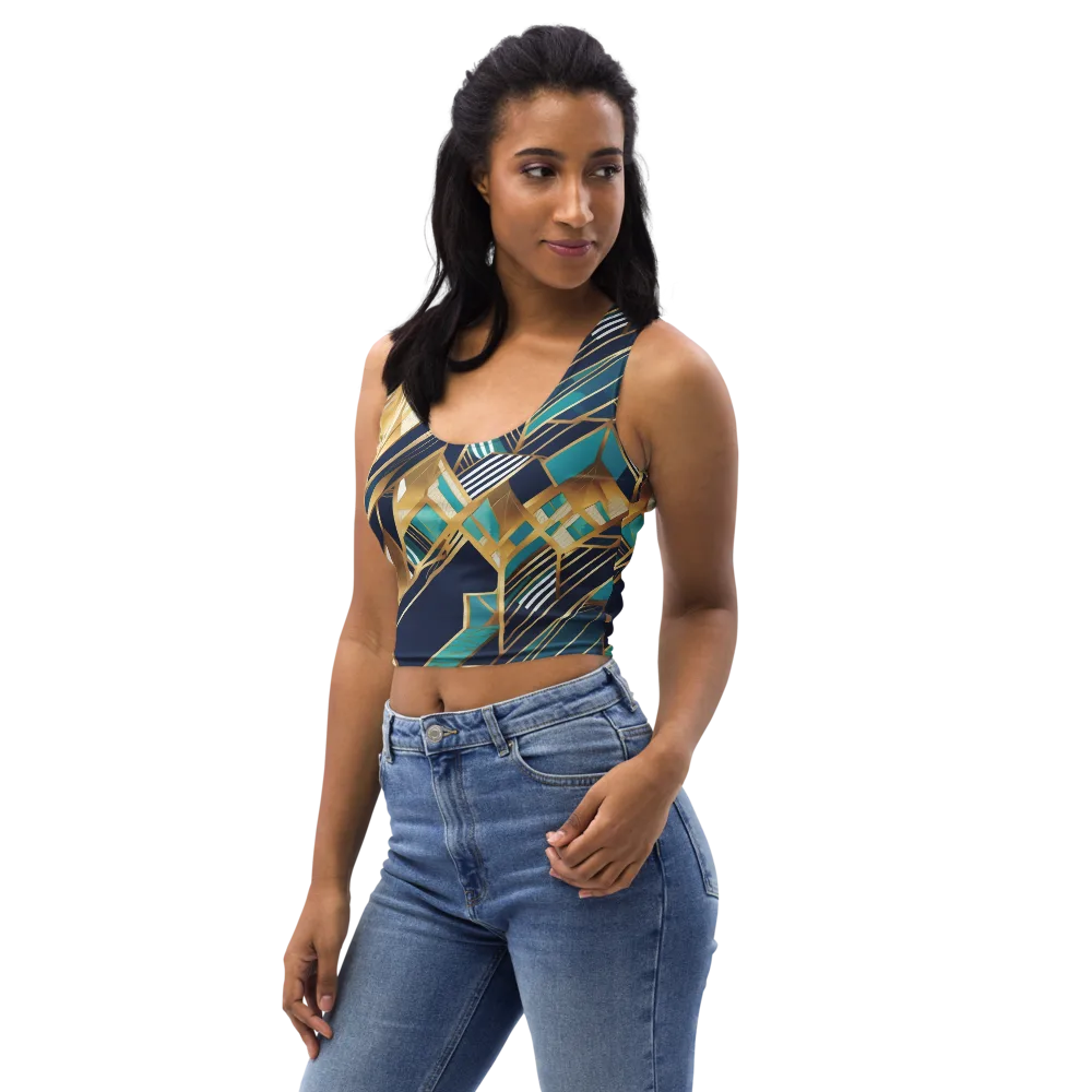 Aurum Geometry on Crop Top — Left Front
