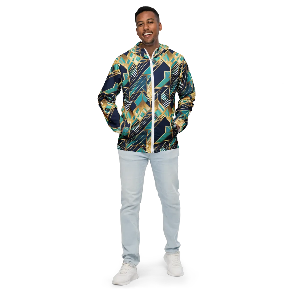 Aurum Geometry on Men's Windbreaker — Front
