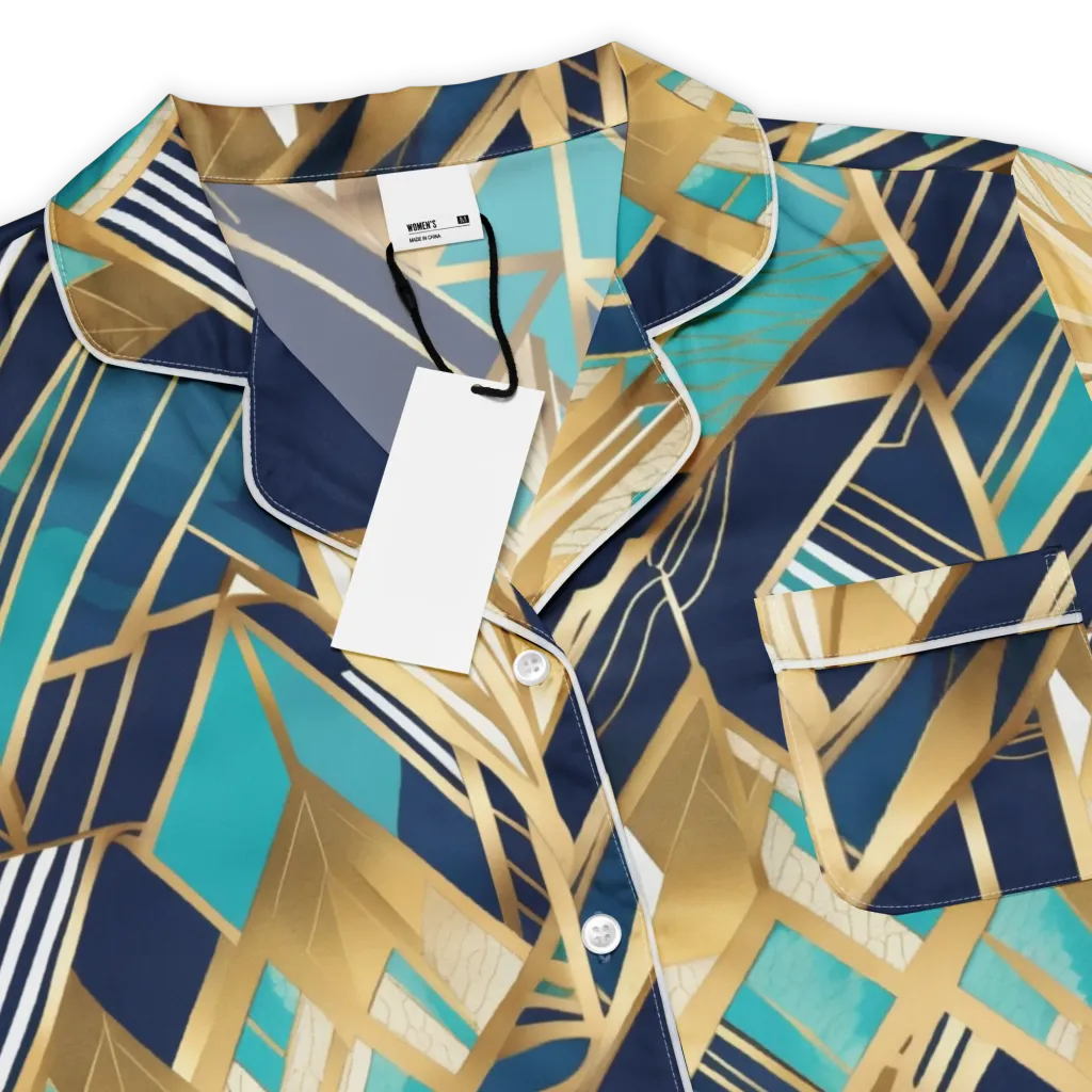 Aurum Geometry on Women's Short Sleeve Pajama Top — Product details