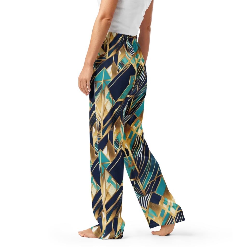 Aurum Geometry on Women's Pajama Pants — Left