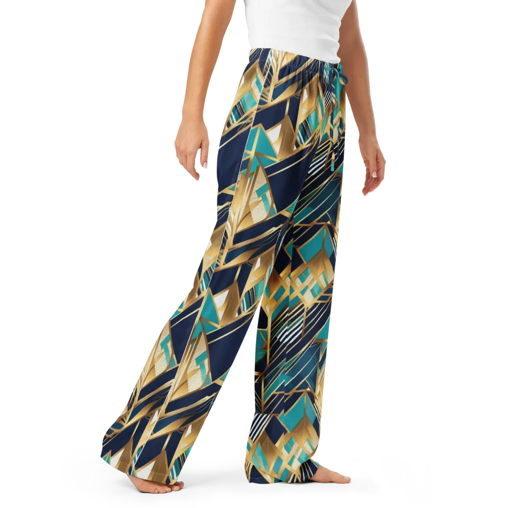 Aurum Geometry on Women's Pajama Pants — Right Front