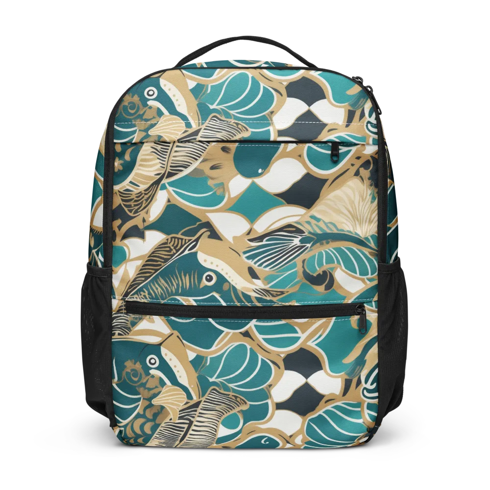 Aquatic Rhapsody on Utility Backpack — Front
