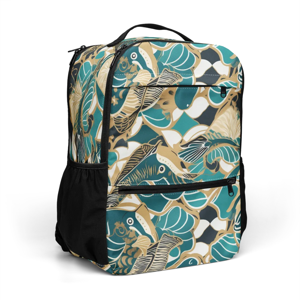 Aquatic Rhapsody on Utility Backpack — Right Front