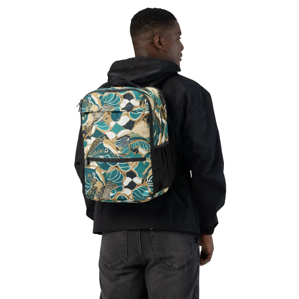 Aquatic Rhapsody on Utility Backpack — Back