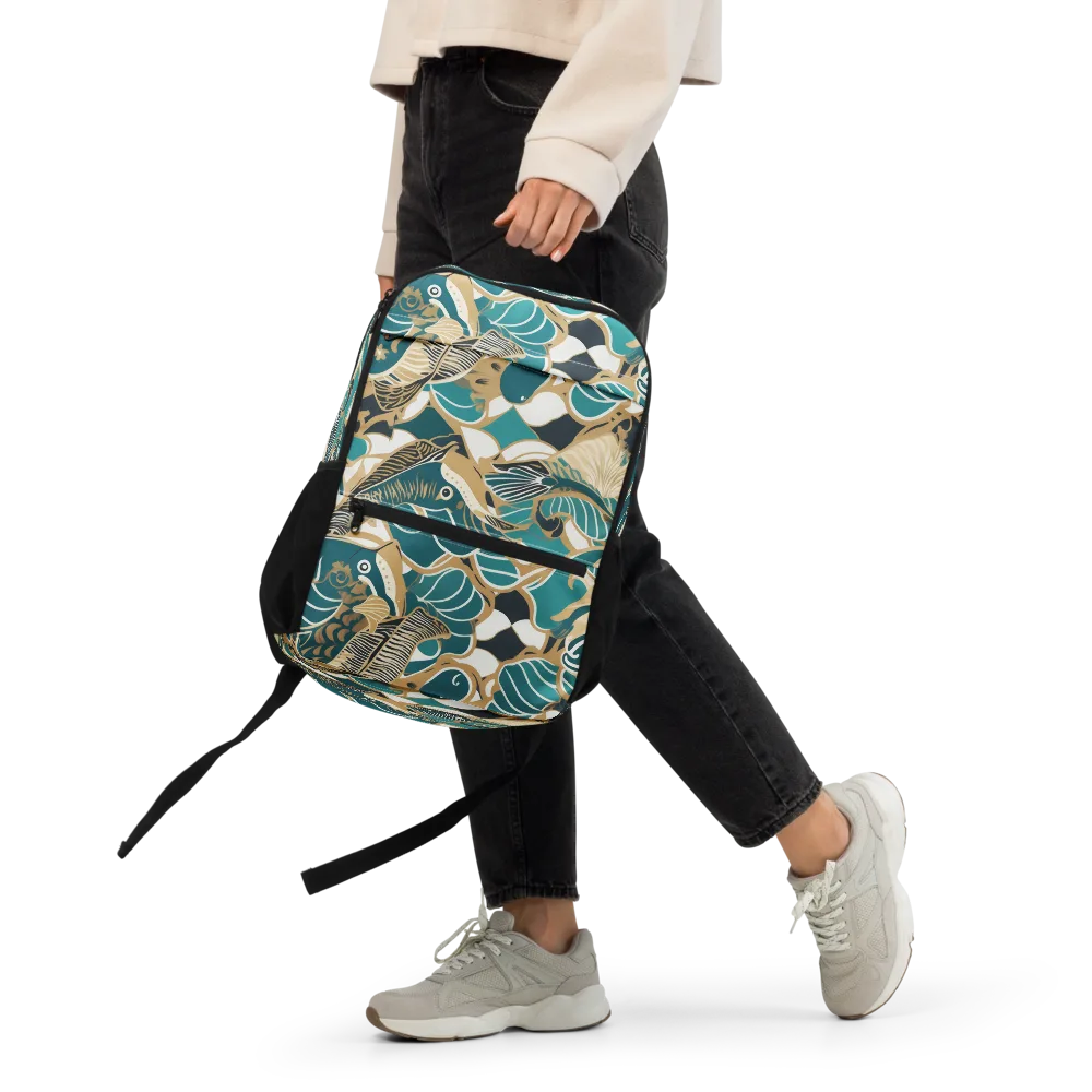 Aquatic Rhapsody on Utility Backpack — Front