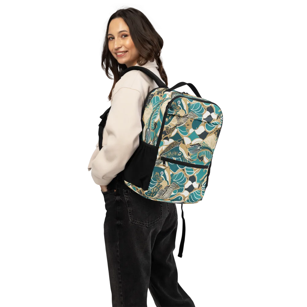 Aquatic Rhapsody on Utility Backpack — Back