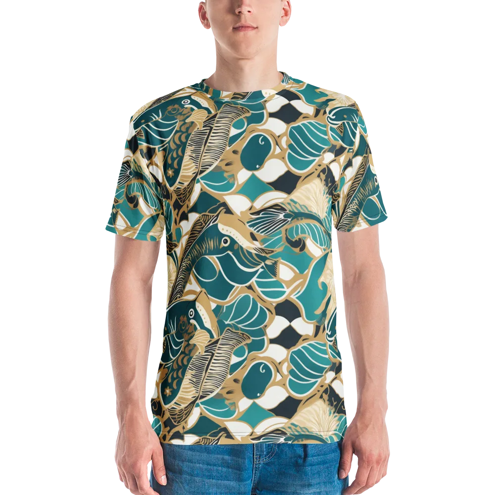 Aquatic Rhapsody on Men's Crew Neck T-Shirt — Front