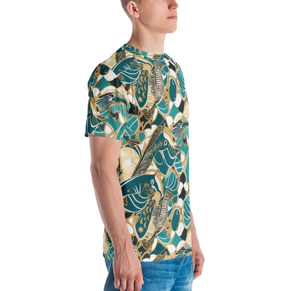 Aquatic Rhapsody on Men's Crew Neck T-Shirt — Right