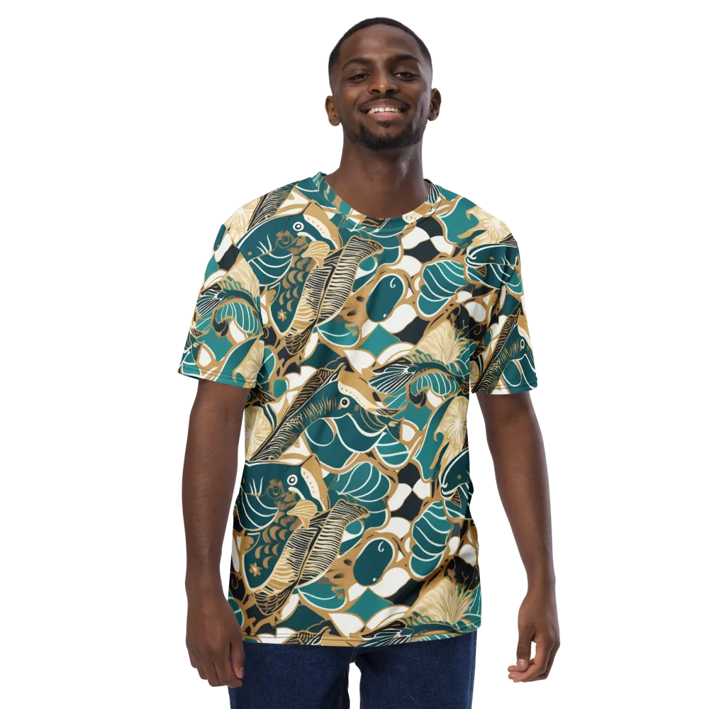 Aquatic Rhapsody on Men's Crew Neck T-Shirt — Front
