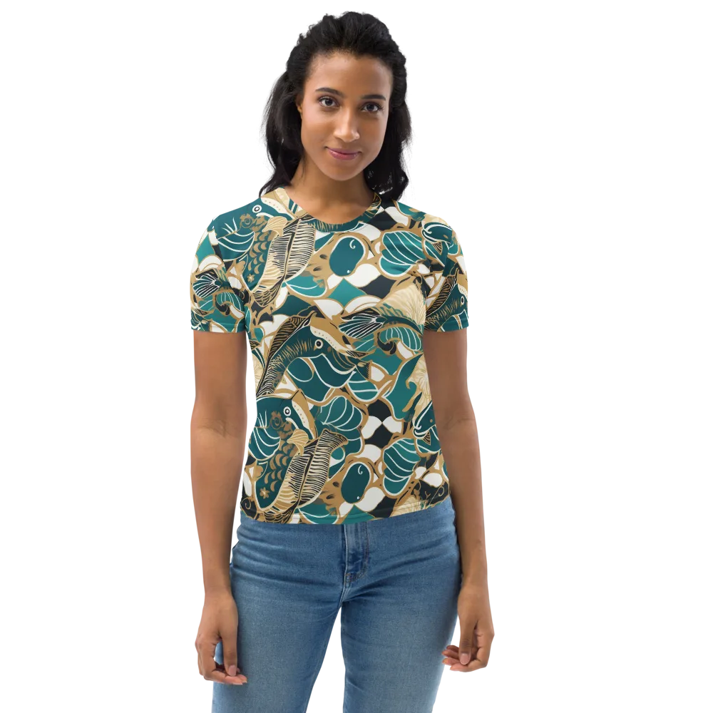 Aquatic Rhapsody on Women's Crew Neck T-Shirt — Front