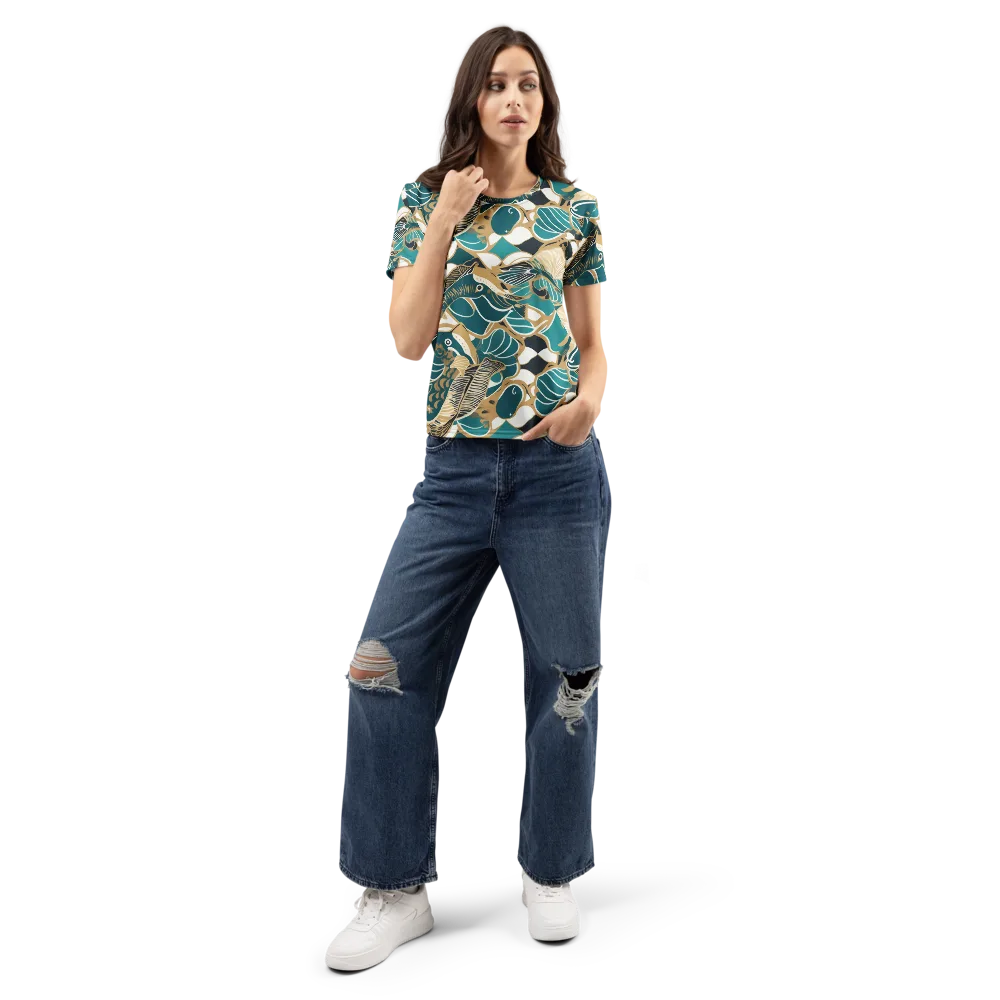 Aquatic Rhapsody on Women's Crew Neck T-Shirt — Front
